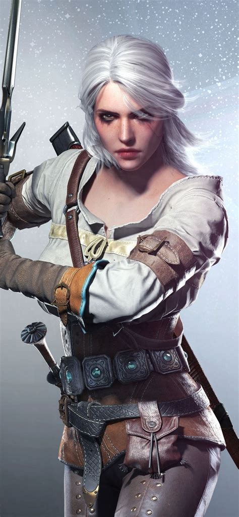 Ciri, The Witcher, video game, artwork, 1125x2436 wallpaper | The ...