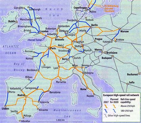 Map Of Europe Rail System - Map