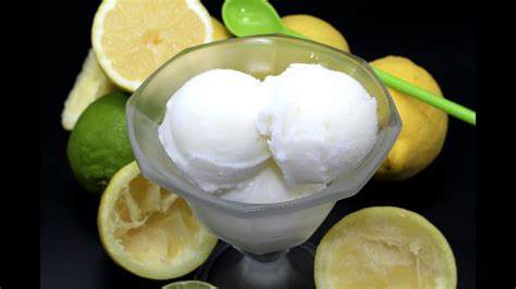 Sorbet citron - Glace au citron avec ou sans sorbetière - YouTube