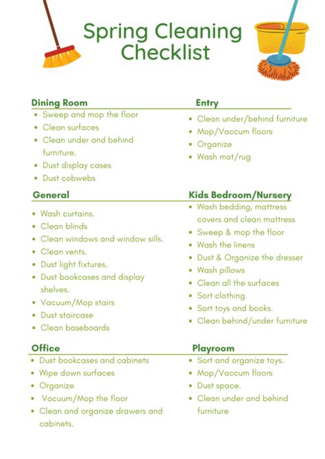 Spring Cleaning Checklist Printable - Adanna Dill