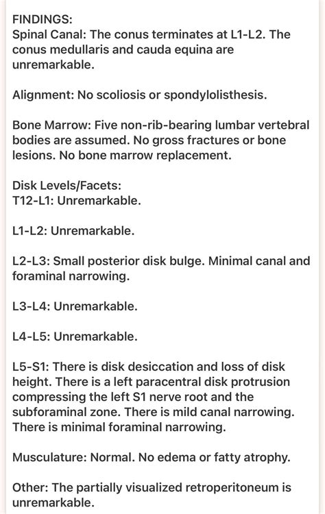 MRI Results - Thoughts? : r/Sciatica