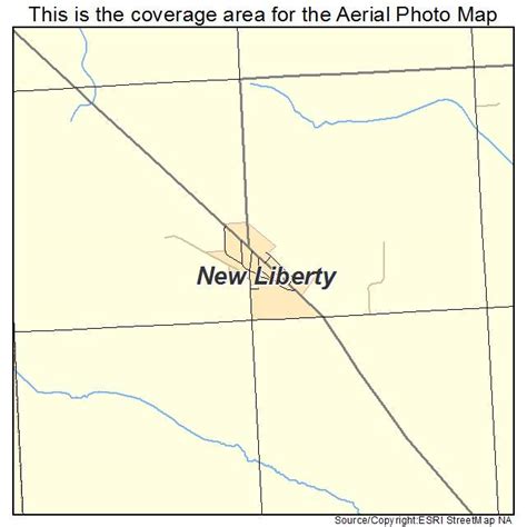 Aerial Photography Map of New Liberty, IA Iowa