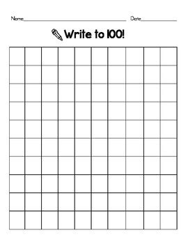 Blank 100 chart by Erin Schaffner | Teachers Pay Teachers