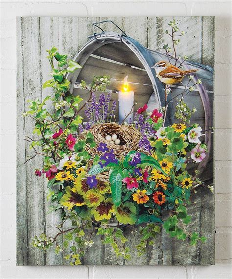 Take a look at this Bushel Basket LED Canvas Wall Art today! Upcycle ...