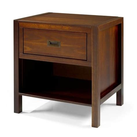 Welwick Designs 1-Drawer Classic Solid Wood Nightstand - Walnut HD8423 ...