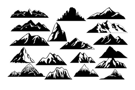 Mountain Clipart Mountain Silhouette Mountain Svg - Etsy