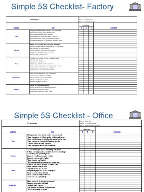 5s Checklist Revised | PDF