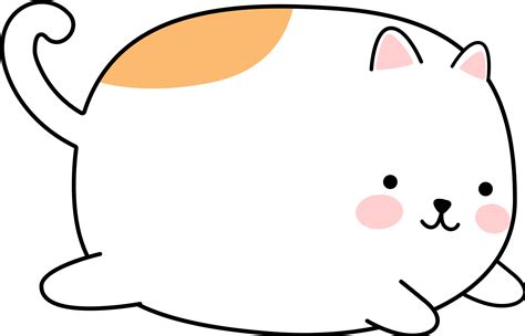 Cute Chubby Cat Cartoon Element 9665289 PNG