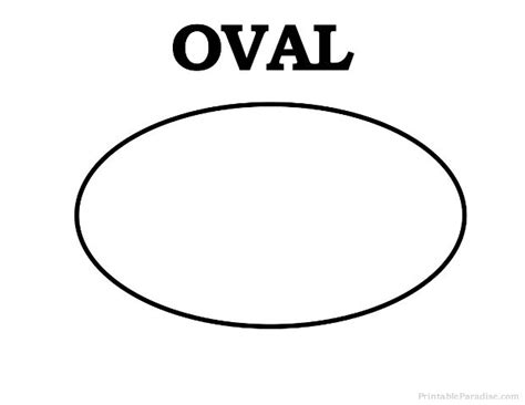 Printable Oval Shape - Print Free Oval Shape | Printable shapes, Shape ...