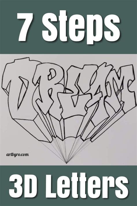 How to Draw 3D Letters Step by Step Art Tutorial | Easy graffiti ...