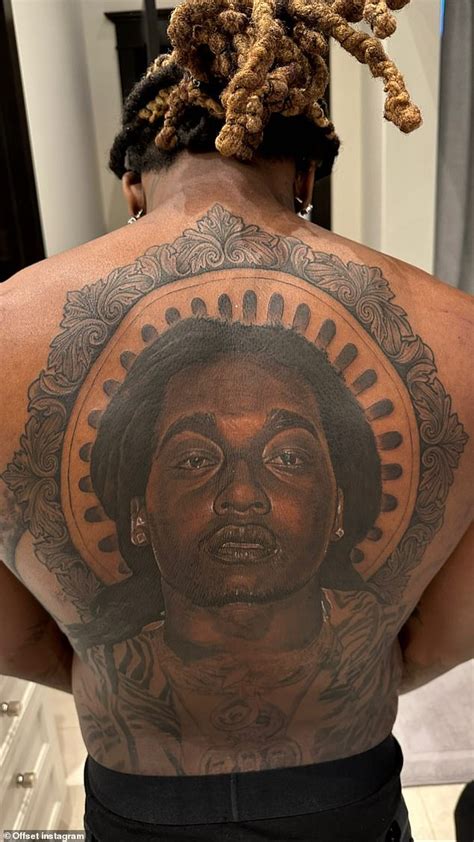 Offset unveils massive back tattoo in honor of late cousin Takeoff ...