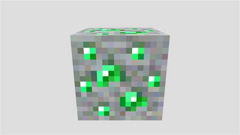 Minecraft Emerald Ore - Download Free 3D model by Coller ...