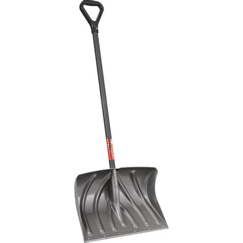 Suncast 20 In. Graphite Snow Shovel & Pusher with Steel Wear Strip and ...