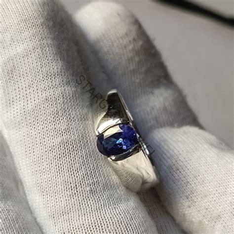 Natural Tanzanite Silver Mens Ring 925 Sterling Silver Ring - Etsy