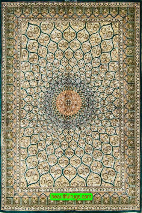 Silk Rugs | Persian Qum Silk Rug | Mosque or Dome Design Rug