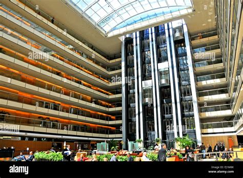 Hall of hotel Hilton, Puerto Madero, Buenos Aires, Argentina Stock ...