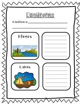 Landforms Graphic Organizer | Graphic organizers, Landforms, Teaching