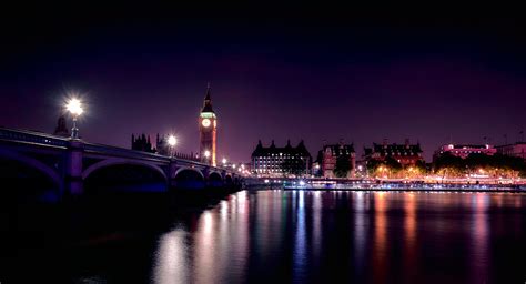 City Lights Clock Tower Bridge Night 4k Wallpaper,HD Photography ...