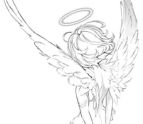 Anime Girl Angel Wings Drawing