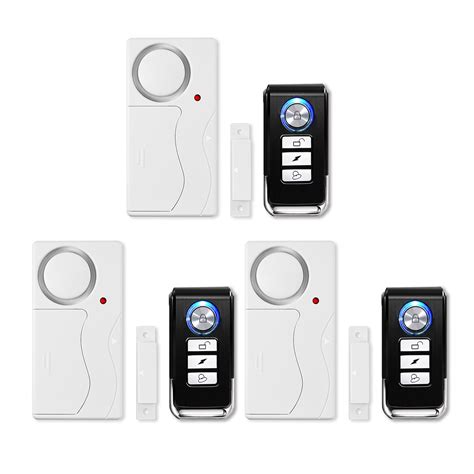 GREENCYCLE 3 Set Wireless Door Alarm with Remote, Anti-Theft Window ...