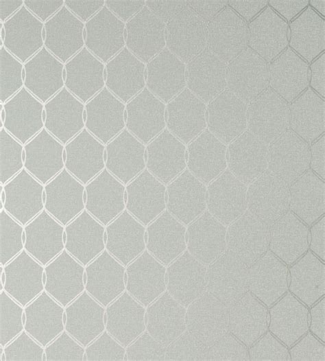 Leland Trellis - Grey/Metallic Silver wallpaper | Small Scale | Anna French