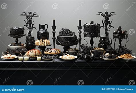 A Black Buffet on a White Background -Generative Ai Stock Image - Image ...