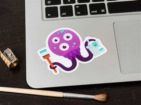 Monster laptop sticker by Happy Monster Club on Dribbble