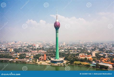 Aerial View of Colombo Lotus Tower Editorial Photo - Image of aerial ...