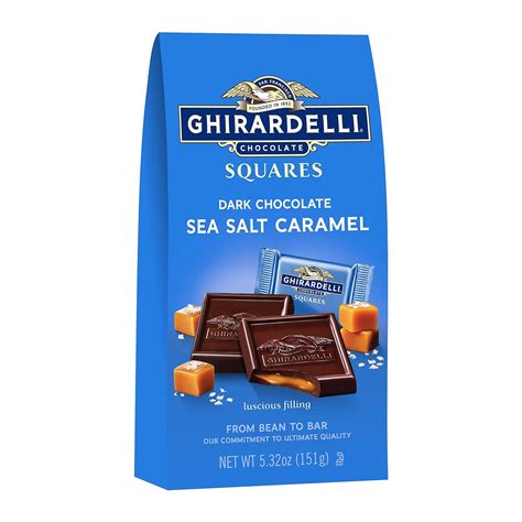 Amazon.com: Ghirardelli Dark and Caramel Sea Salt Chocolate Squares Bag ...