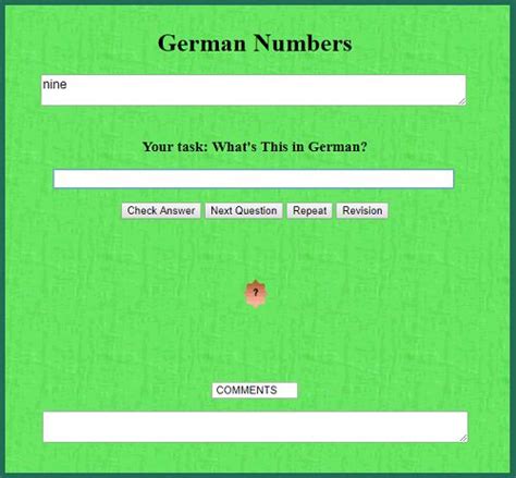 German Numbers In-other-words Quiz Game | German numbers, Words, Quiz games