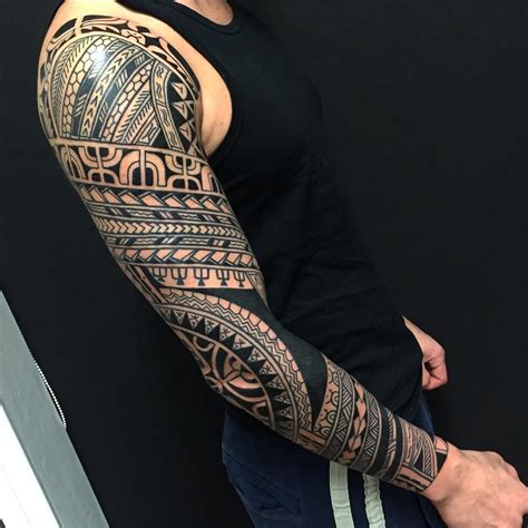 Color Tribal Sleeve Tattoos