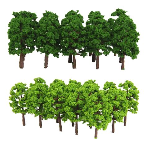 40 Pieces 8cm 1:150 N Scale Plastic Model Trees Landscape Scenery for ...