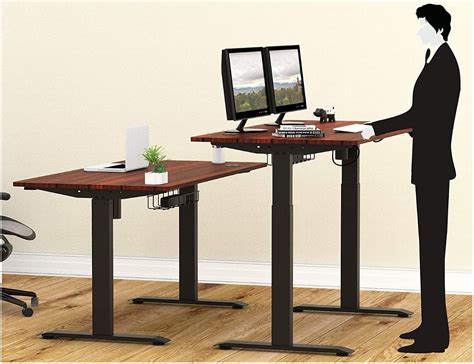 SHW 55-Inch Large Electric Height Adjustable Computer Desk 55 x 28 ...