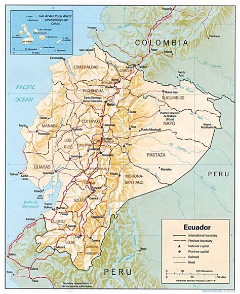 Ecuador map, travel information, tourism, holidays & hotels