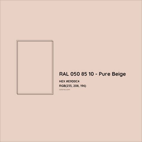 About RAL 050 85 10 - Pure Beige Color - Color codes, similar colors ...