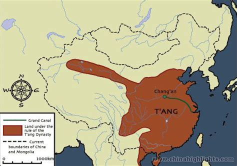 Tang Dynasty: Map of the Tang Dynasty