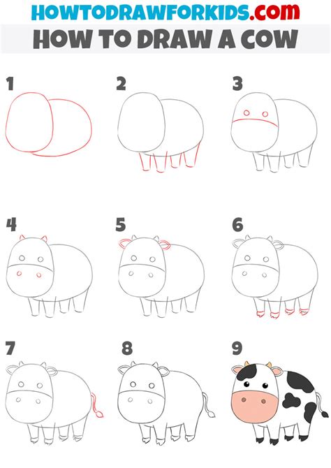 How To Draw A Baby Cow Step By Step