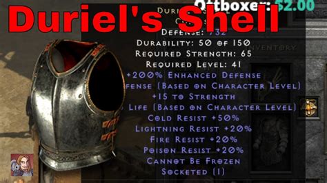 D2R Unique Items - Duriel's Shell (Cuirass) - YouTube