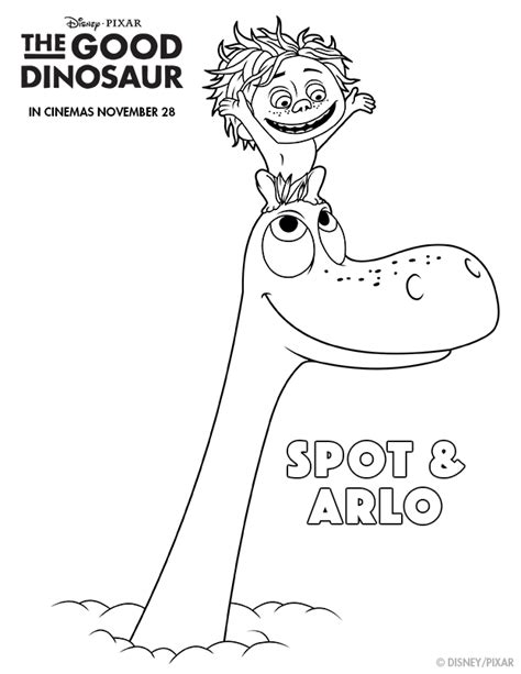 The Good Dinosaur Colouring Pages - In The Playroom