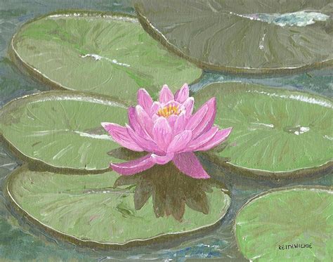 Lily Pad Painting by Keith Wilkie