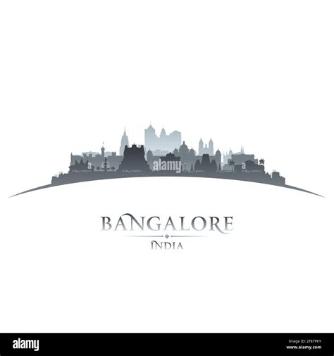 Bangalore India city skyline silhouette. Vector illustration Stock ...