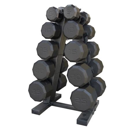 NEW Dumbbell Set w/ Rack - Pairs: 5, 10, 15, 20, 25 lbs. by CapBarbell ...