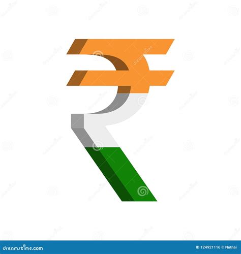 Indian Rupee INR Currency Symbol with Flag - Vector Stock Vector ...