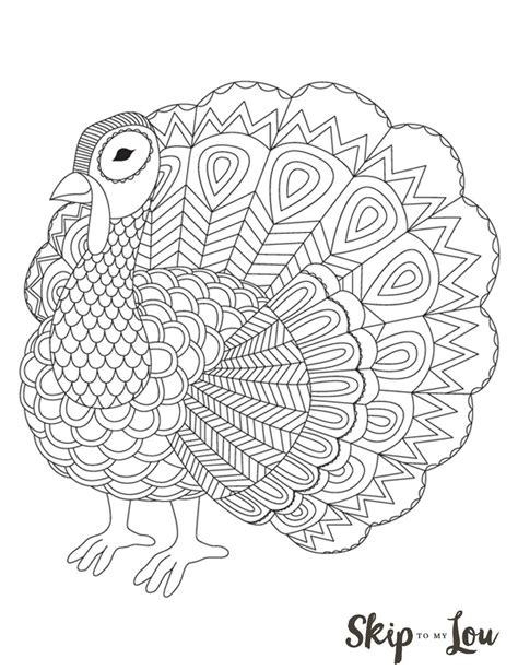 Printable Turkey Coloring Pages