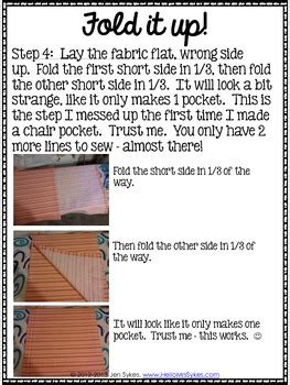 Chair Pocket Tutorial Free Pattern for Sewing by Hello Mrs Sykes ...