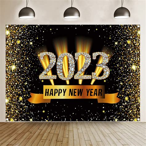 Buy Happy New Year Party Decoration 2023 New Year Eve Photo Backdrop ...