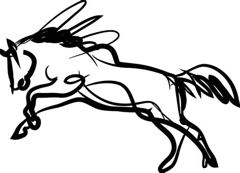 Running horse line drawing vector illustration 29579600 Vector Art at ...