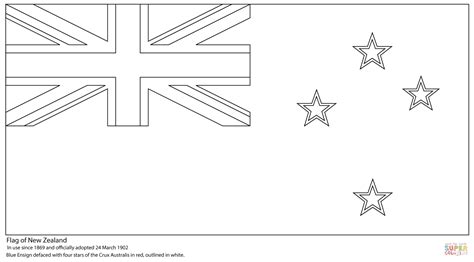 Flag of New Zealand coloring page | Free Printable Coloring Pages