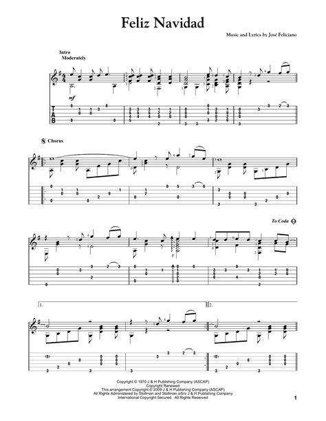 Feliz Navidad by Jose Feliciano - Solo Guitar - Guitar Instructor