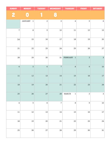 Printable 2018 Quarterly Calendar – Lara Willard